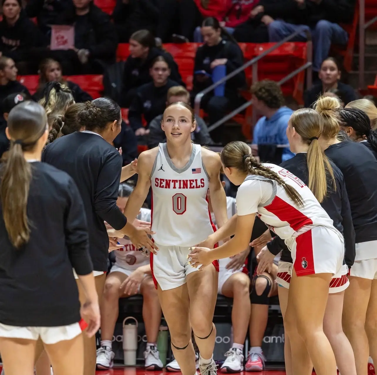 Kaylee Montgomery being introduced as a starter for the Sentinels